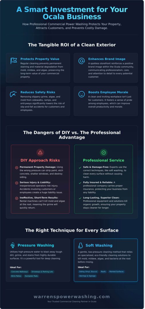 Ocala business power washing ROI infographic