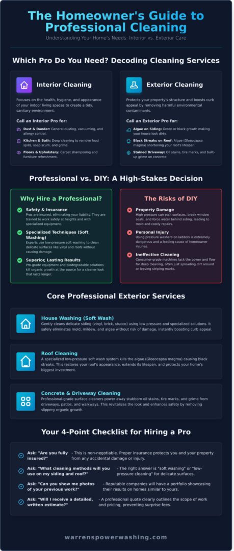 Infographic: Professional cleaning guide for homeowners