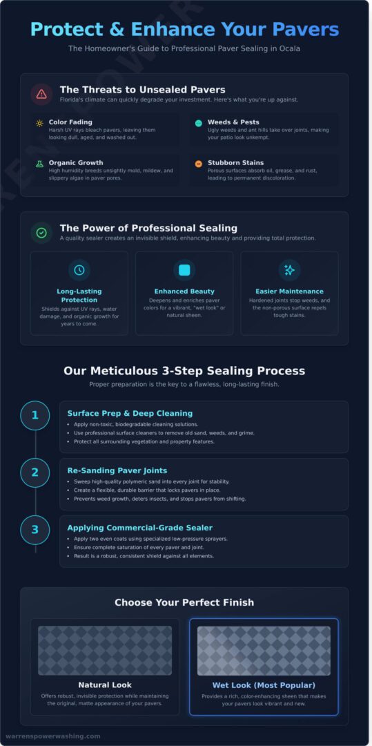 Infographic on protecting and sealing pavers