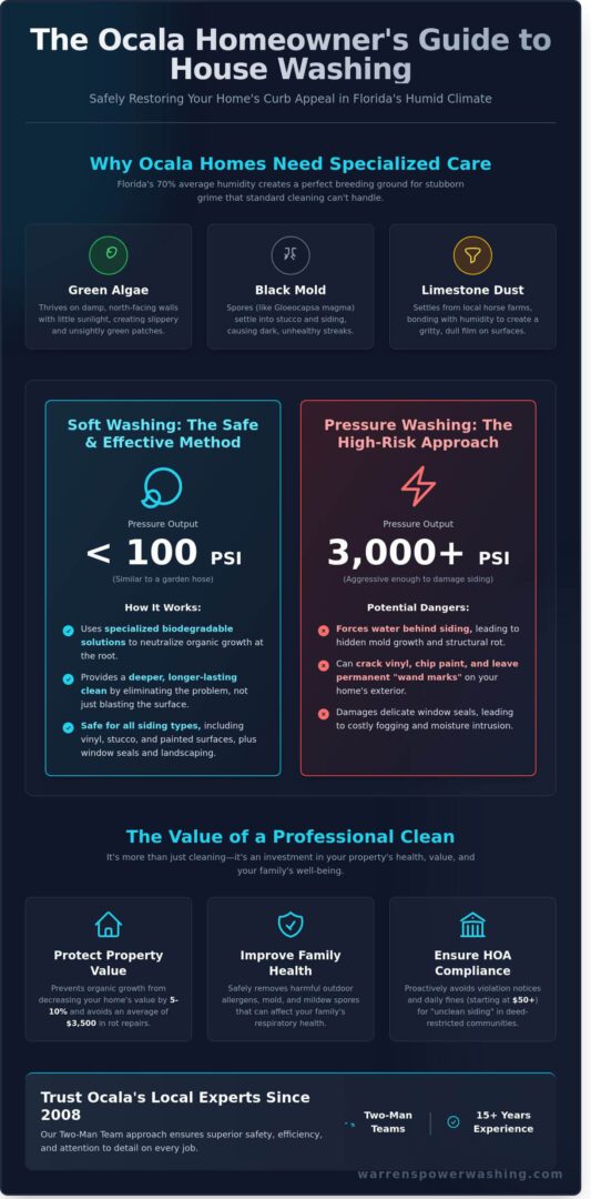 Ocala house-washing guide infographic