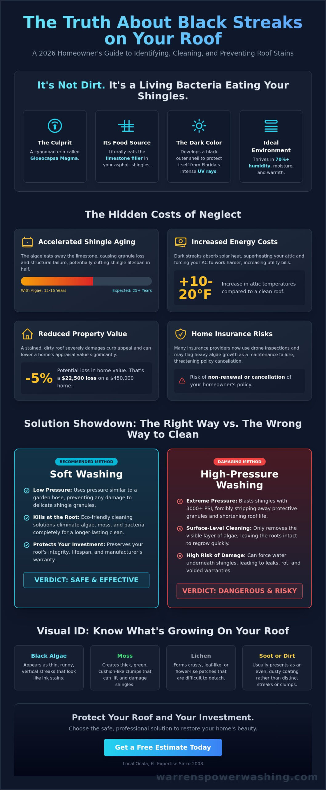 How to Remove Black Streaks from Your Roof Safely: A 2026 Florida Homeowner’s Guide