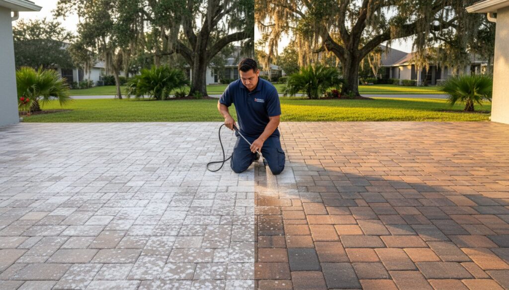 Removing Efflorescence from Pavers in Florida: The Complete Restoration Guide