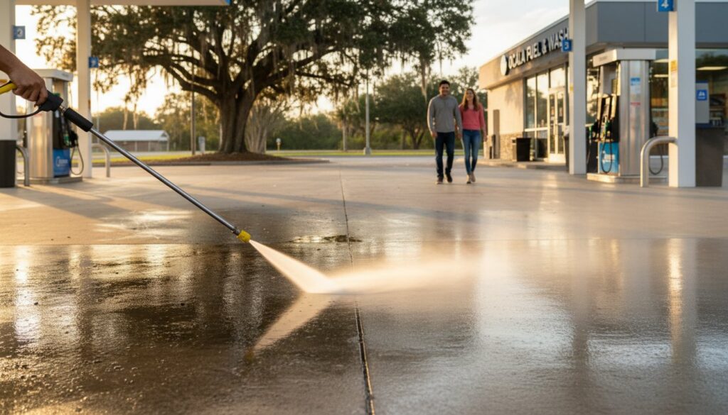Gas Station Pressure Washing Services: The Ocala Business Owner’s Guide to Safety and Curb Appeal